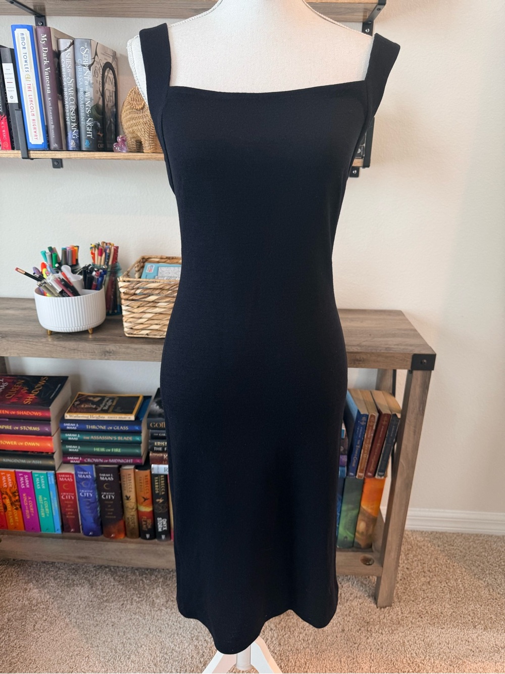 Women's St. John Collection by Marie Gray Black Sleeveless Dress